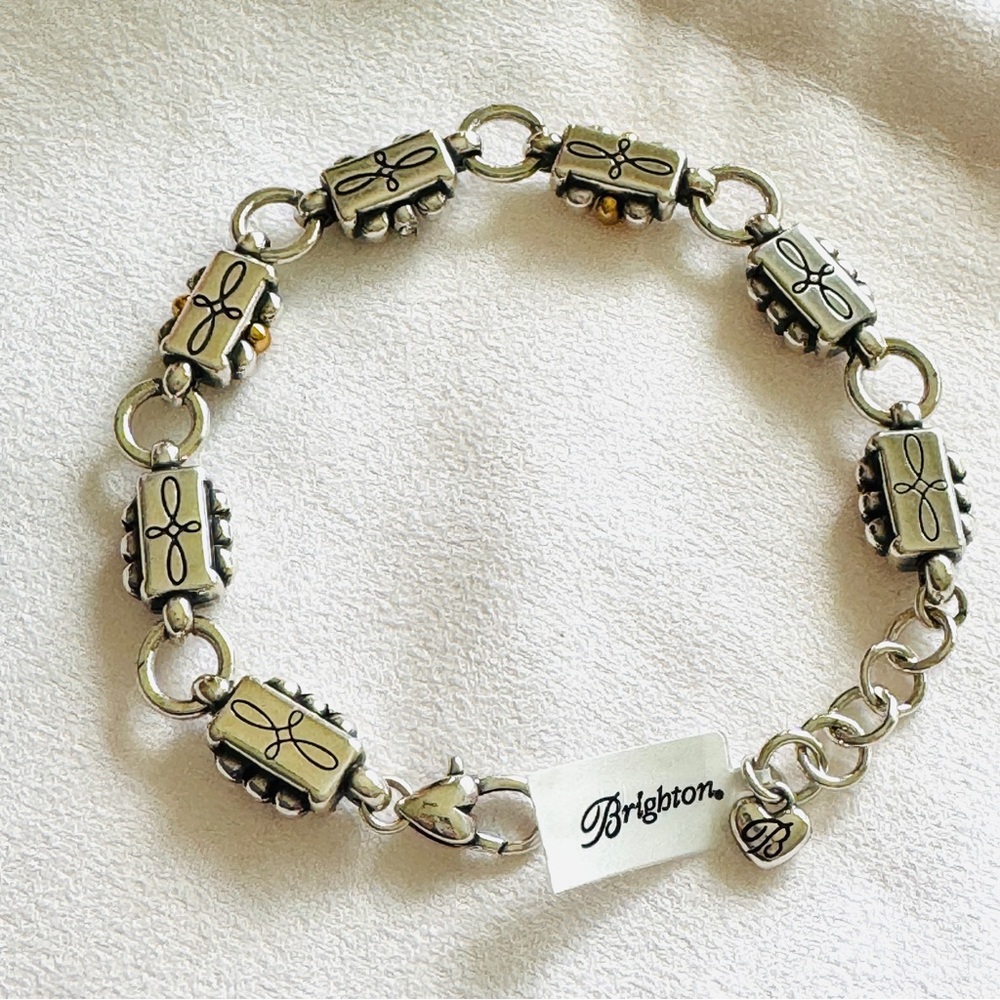 Brighton Charlotte Silver Gold-Tone Bracelet NWT - Picture 4 of 12